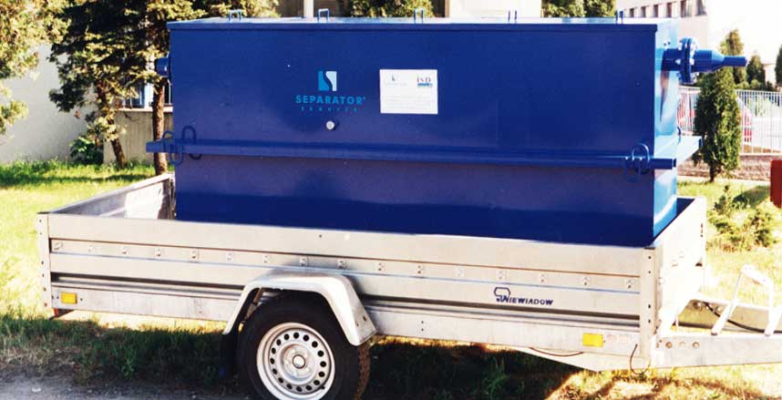 Mobilny separator koalescencyjno-adsorpcyjny substancji ropopochodnych.